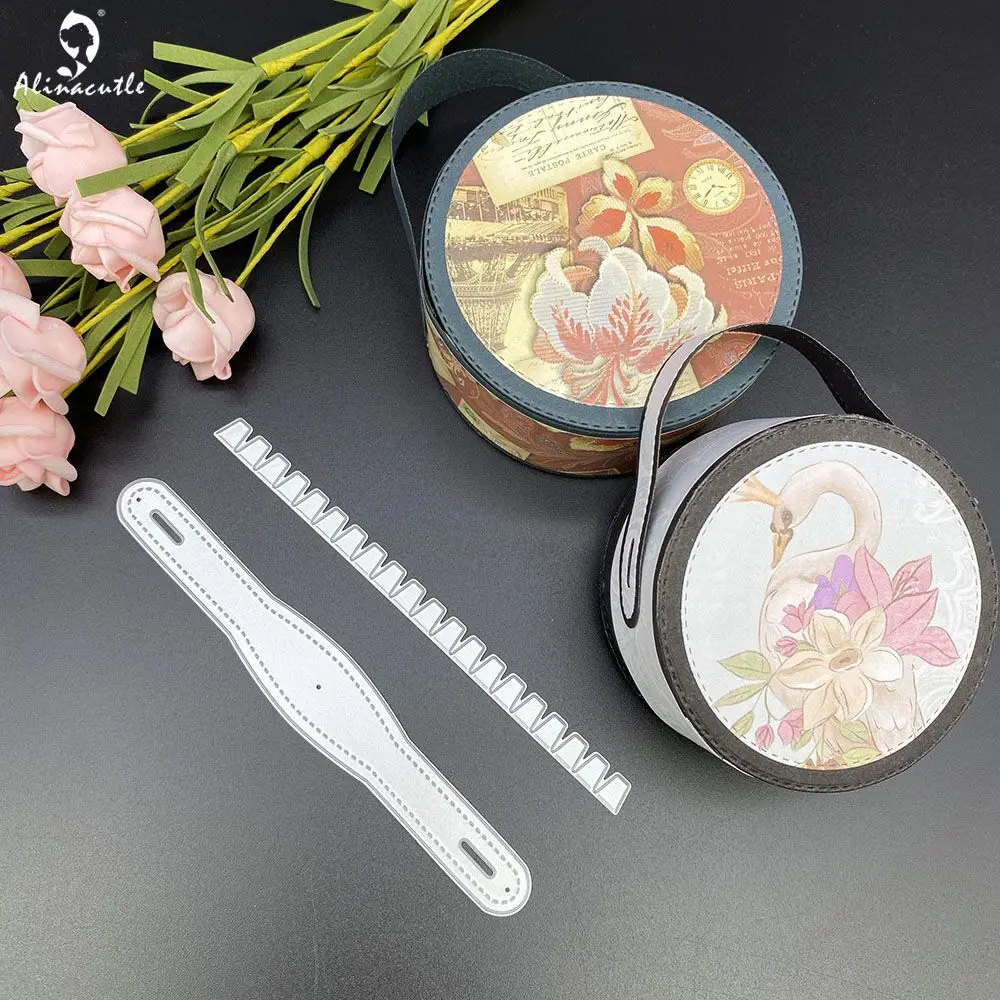 Металлическая высечка 2 шт. Подарочная коробка края ручки подарок скрапбукинг