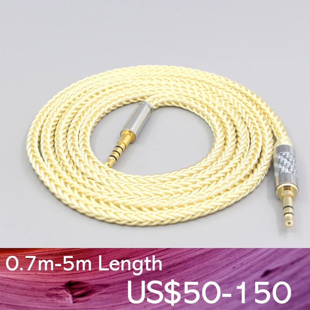 LN007647 8 Core Gold Plate + Palladium Silver OCC Cable For Fostex T60RP TR-80 TR-90 HIFIMAN Edition S Deva HE-R10 Headphone