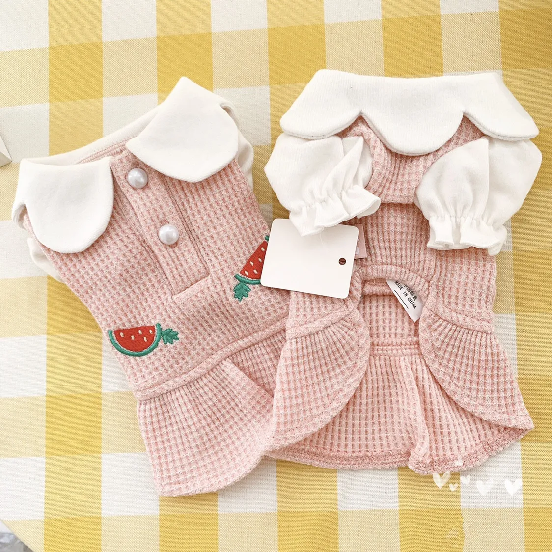 Платье для кошки Чихуахуа Йоркширский терьер одежда маленьких собак зимний