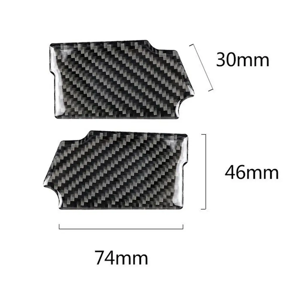 

2Pcs Car Door Bowl Cover Trim Carbon Fiber Interior Decor for Ford Mustang 15-19