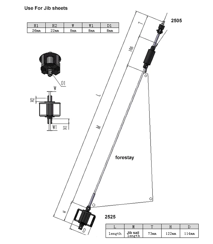 Алюминиевый барабан Furler 2525 верхний Furler 2505 Морской парусник оборудования