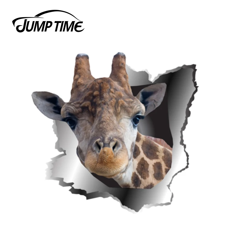 

JumpTime 13 см x 12,5 см для жирафа, 3D наклейки, наклейки для автомобиля, наклейки, наклейки, водостойкие аксессуары