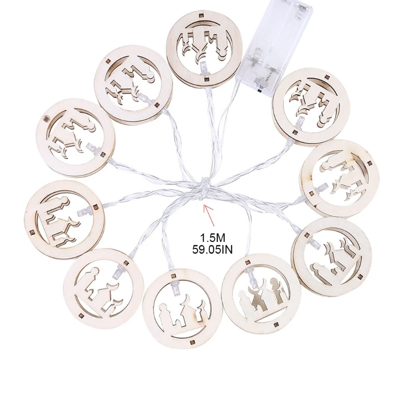 

10LED Ramadan Decoration LED String Light Eid Mubarak Lantern Light Happy Eid Party Decor Lamps for Home Room Decoration