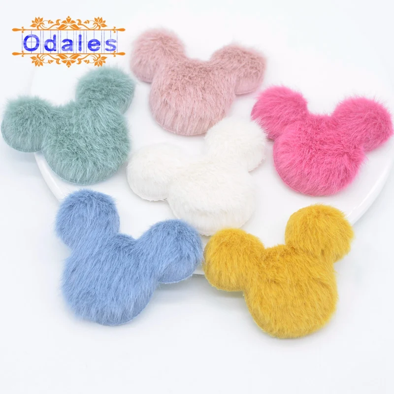 24 шт./лот мягкая подкладка из норки аппликация мыши Пришивание нашивок голова