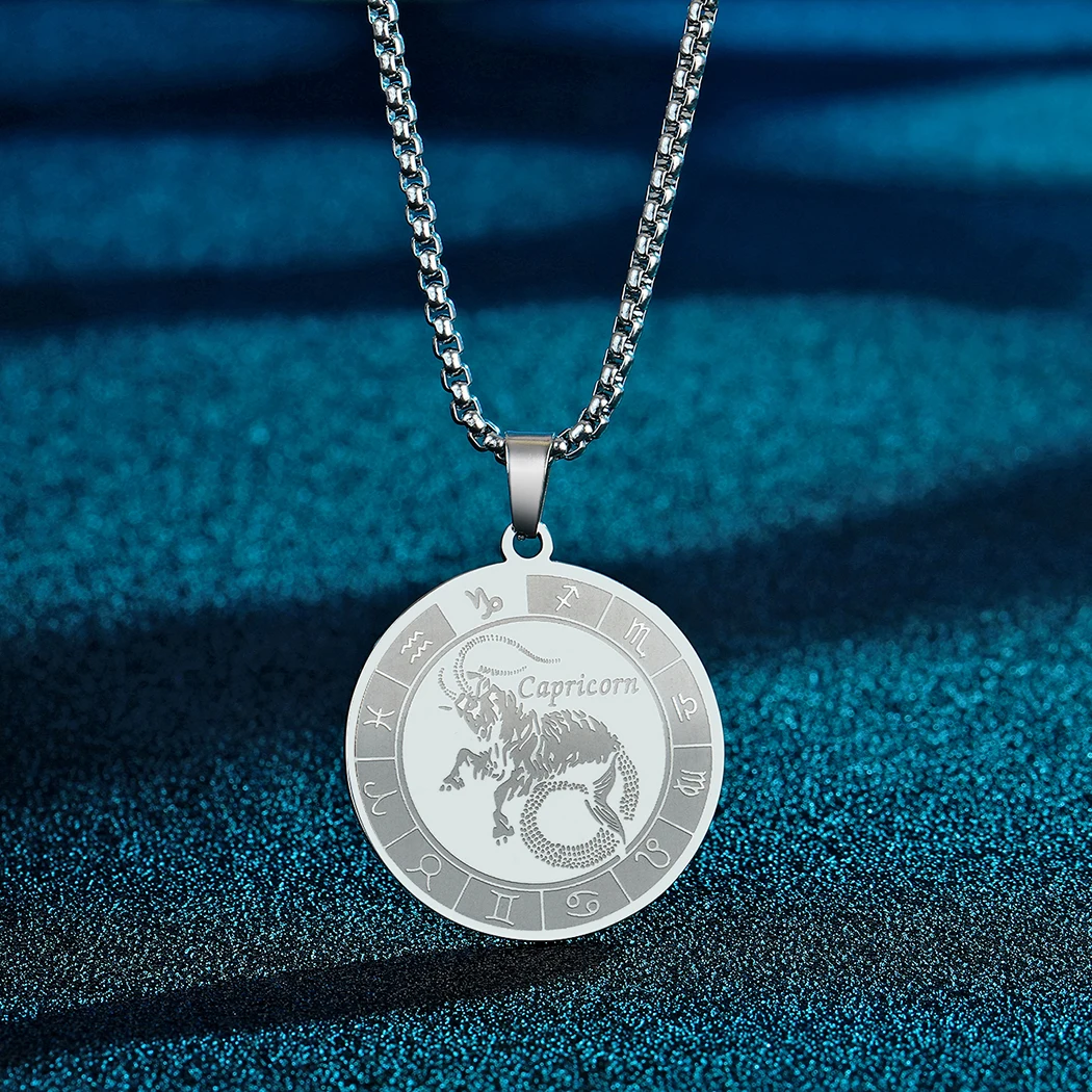 Золотая медаль со знаком зодиака мужские и женские ювелирные изделия из