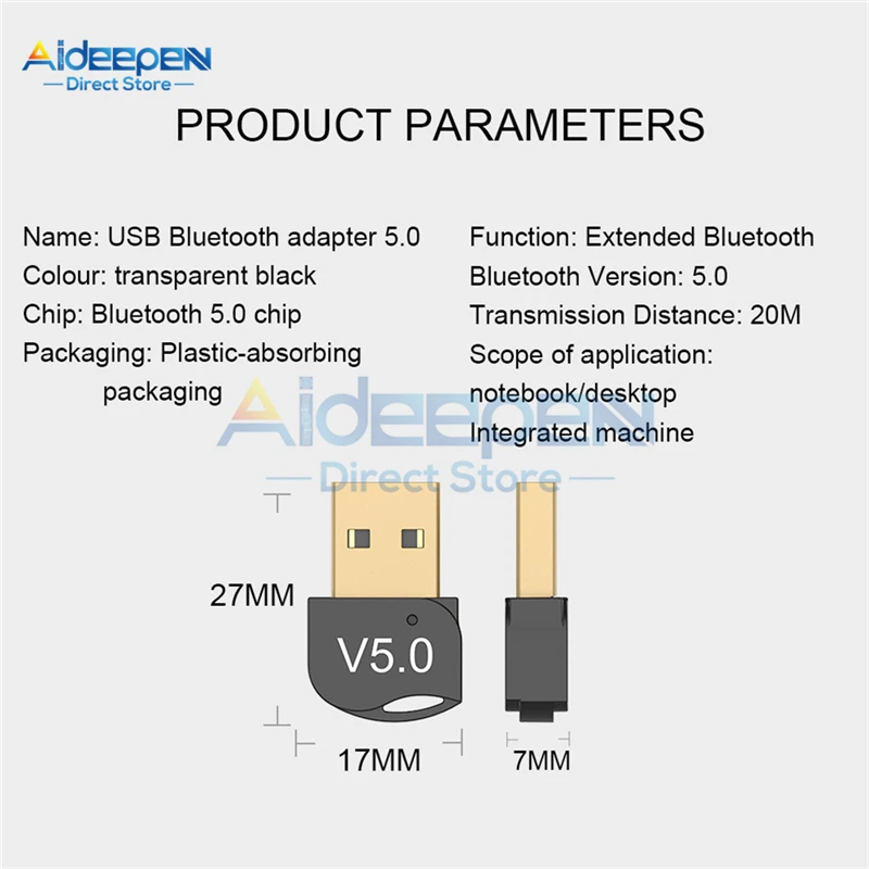USB Bluetooth 5 0 адаптер передатчик приемник аудио ключ беспроводной для компьютера ПК