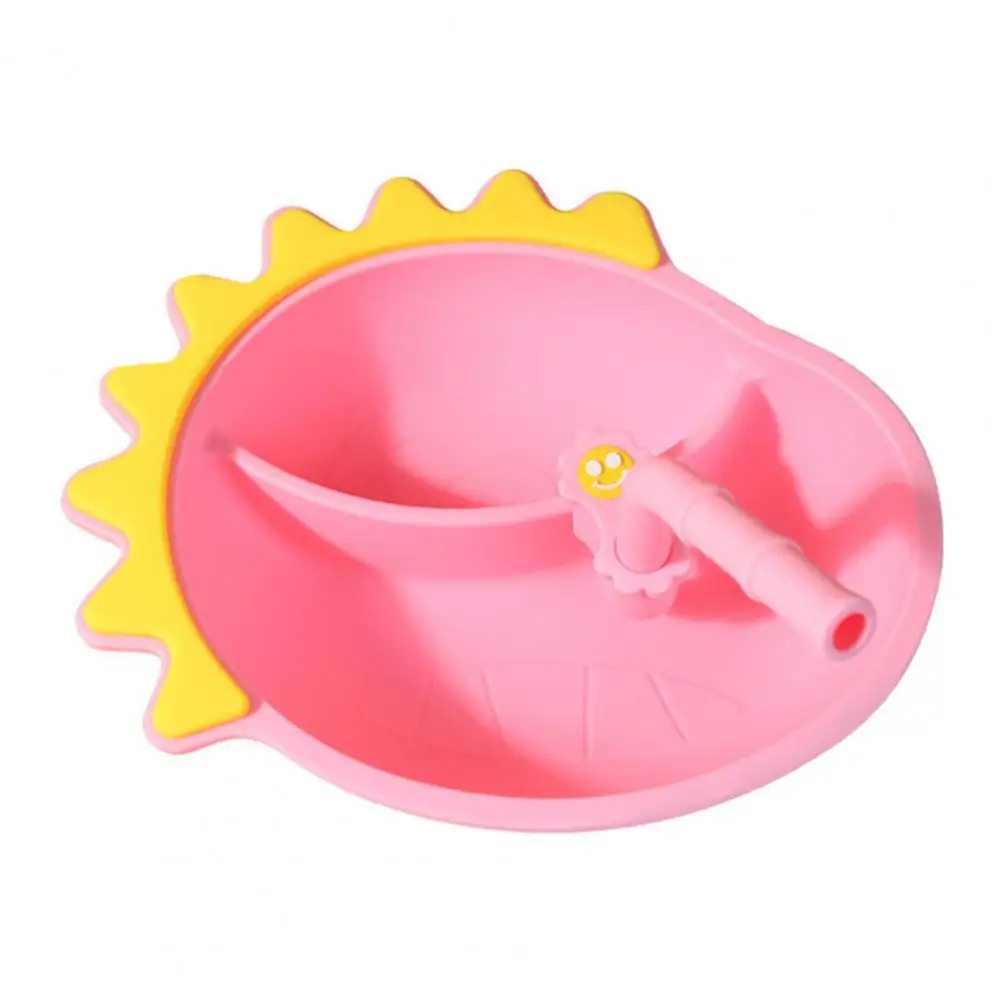

2Pcs/Set Baby Plate Grid Design Heat Resistant Silicone Baby Suction Dinner Plate with Straw for Household