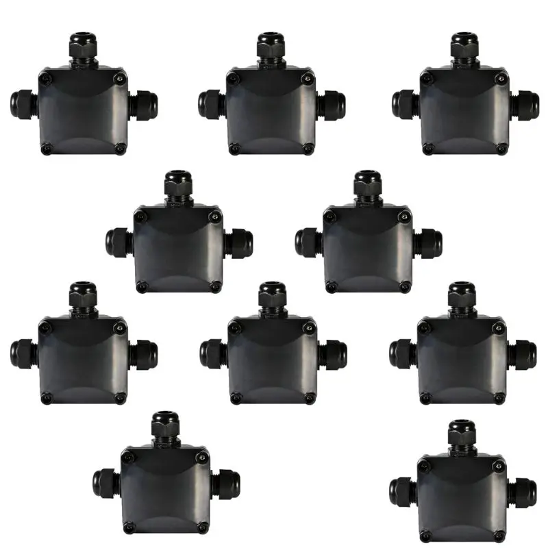 10 шт 3 Way распределительная коробка водонепроницаемые разъемы для наружного