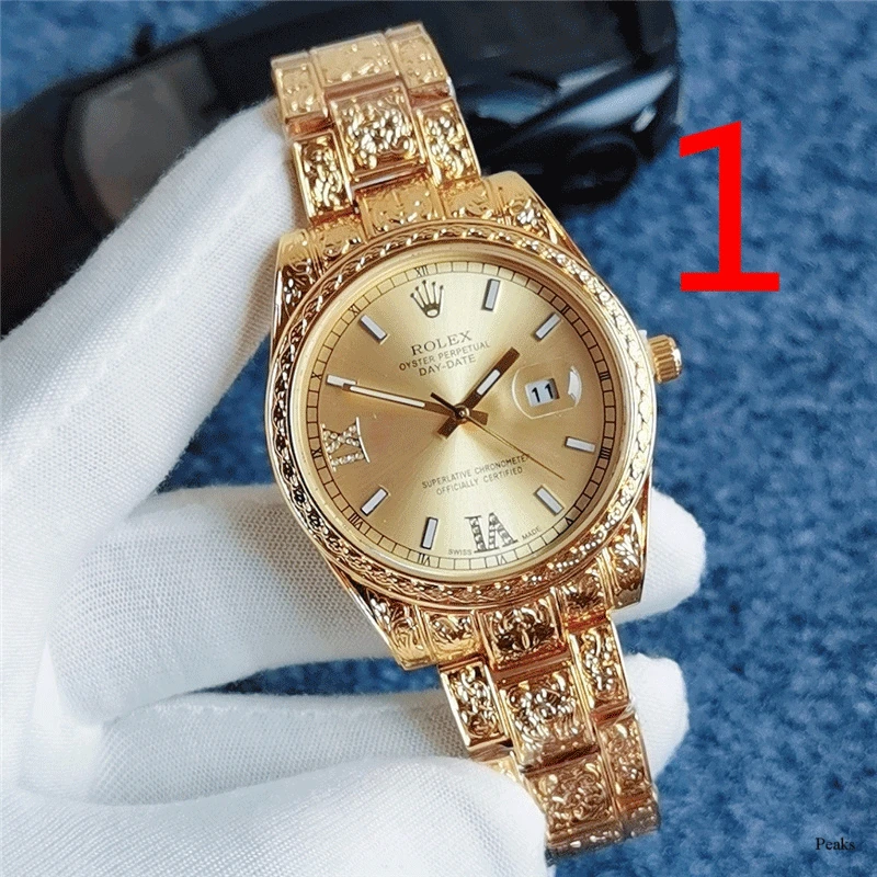 

Fashion Men's Luxury Designer Mechanical Watch Classic Black Watch Steel Band Calendar Business Brand Watch Men's Gift 098