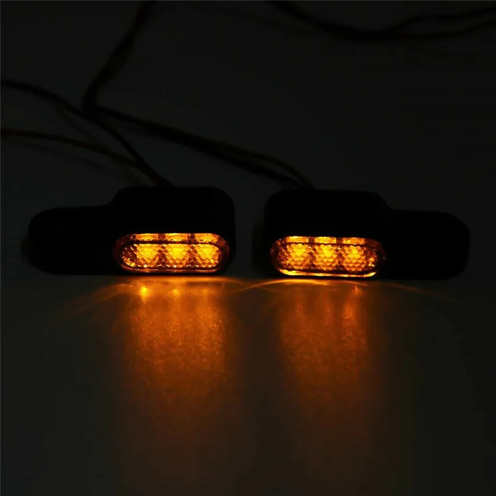 

2 Pcs Turn Signal Lights 8mm Accessories Amber DC 12V Motorcycle Parts