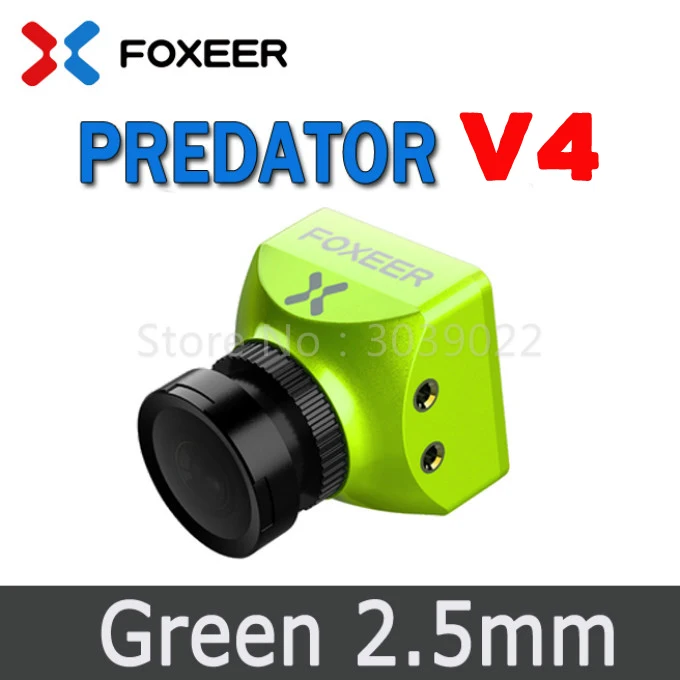 Green 2.5mm PAL Foxeer Predator V4 FPV камера гоночный Дрон мини-камера 16:9/4:3 PAL/NTSC переключаемый Супер WDR, osd 4 мс задержка Upgarded PredatorV3 - Цвет: Green 2.5mm PAL