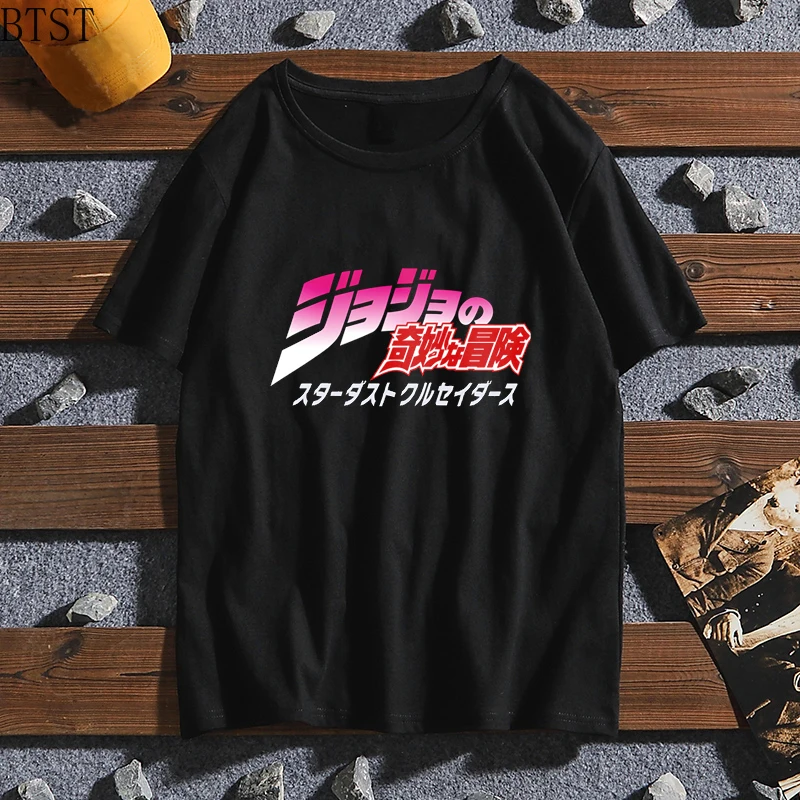 Футболка классная JoJo странные приключения графический принт Homme короткая