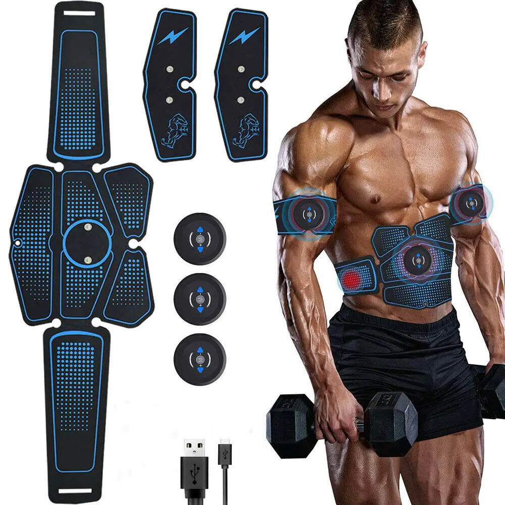 

EMS Abdominal Muscle Stimulator Trainer Abs Fitness Weight loss Body Slimming Training Muscles Electrostimulator Toner Massage