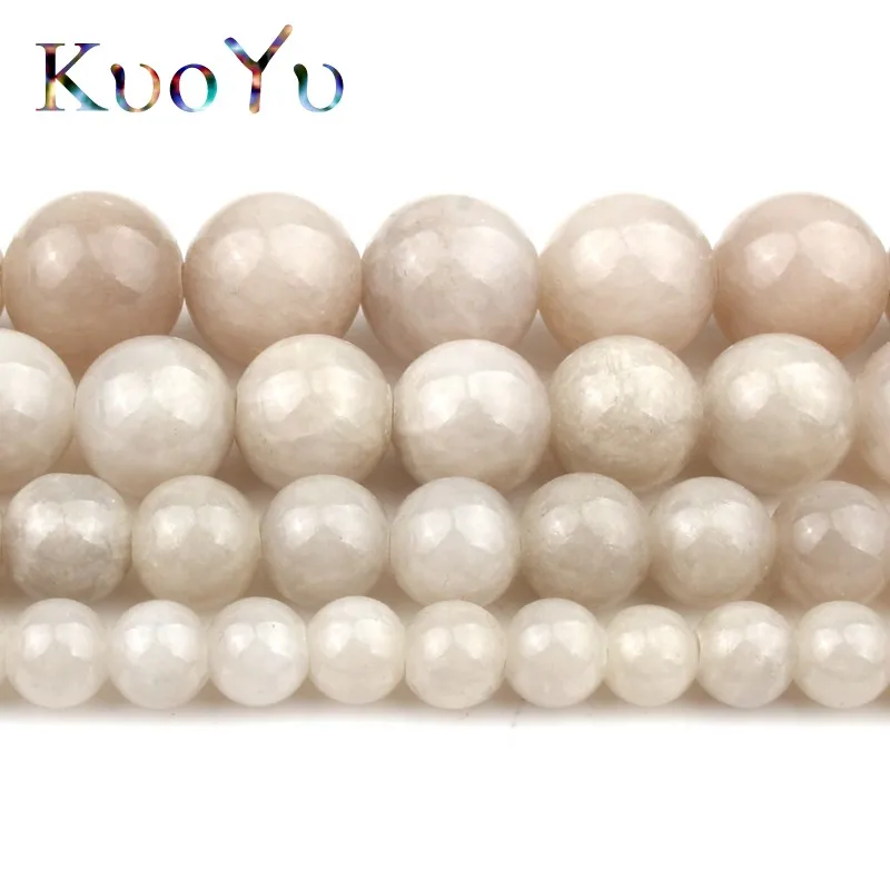 Серые и белые нефритовые бусины круглые бусины-разделители для изготовления