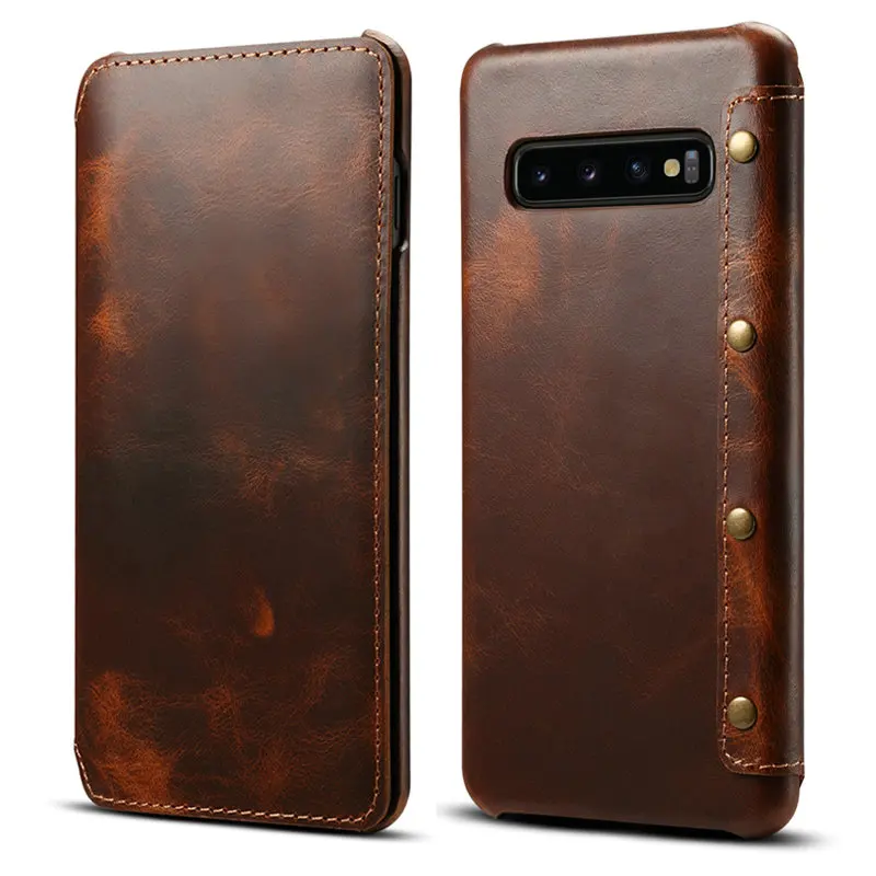 Чехол книжка из натуральной кожи для Samsung Galaxy S10|Чехлы-портмоне| |