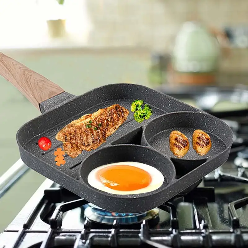

Four-hole Frying Pot Pan Thickened Omelet Pan Non-stick Egg Pancake Steak Pan Cooking Egg Ham Pans Breakfast Maker Cookware