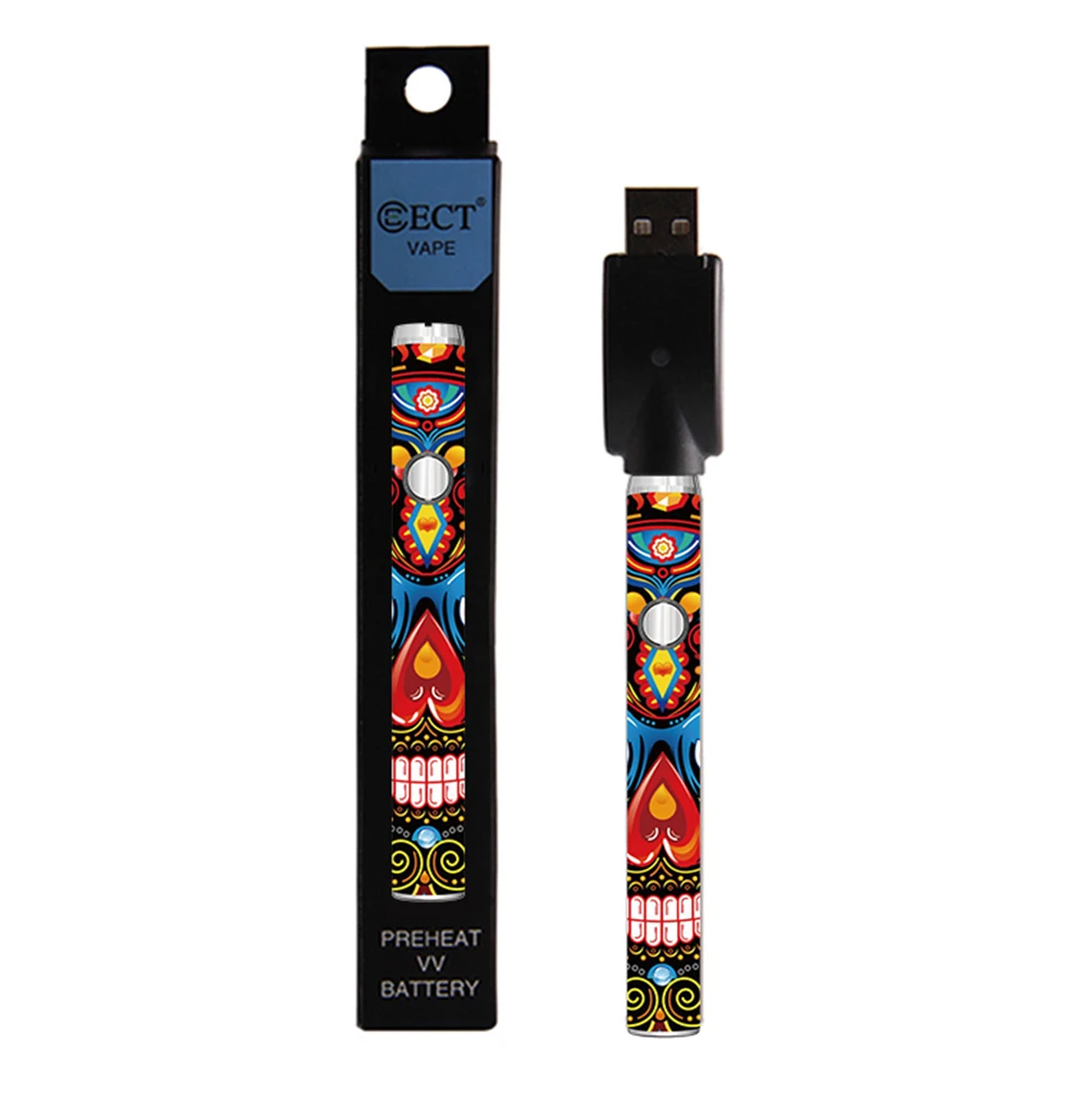 Вейп ручка COS kit CBD MOD с цветной батареей предварительного нагрева 450 мАч 510 нитей