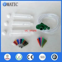 free shipping 1 set quality china 30cc 30ml dispenser air pressure pneumatic syringe with needles