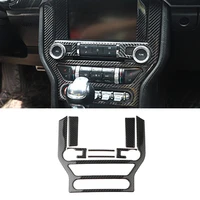 carbon fiber car sticker for mustang 2015 2020 interior frame trim central control panel center console styling decal decoration