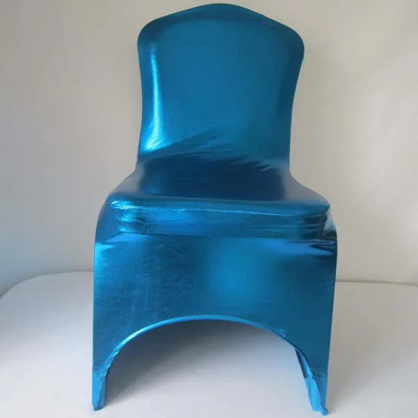 Блестящие эластичные чехлы на стулья из спандекса стрейчевый металлический