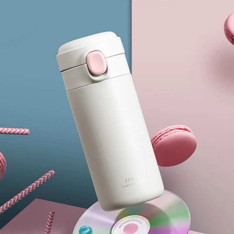 Прямые термос чашки для женщин Портативный Вакуумный Герметичный бутылка воды