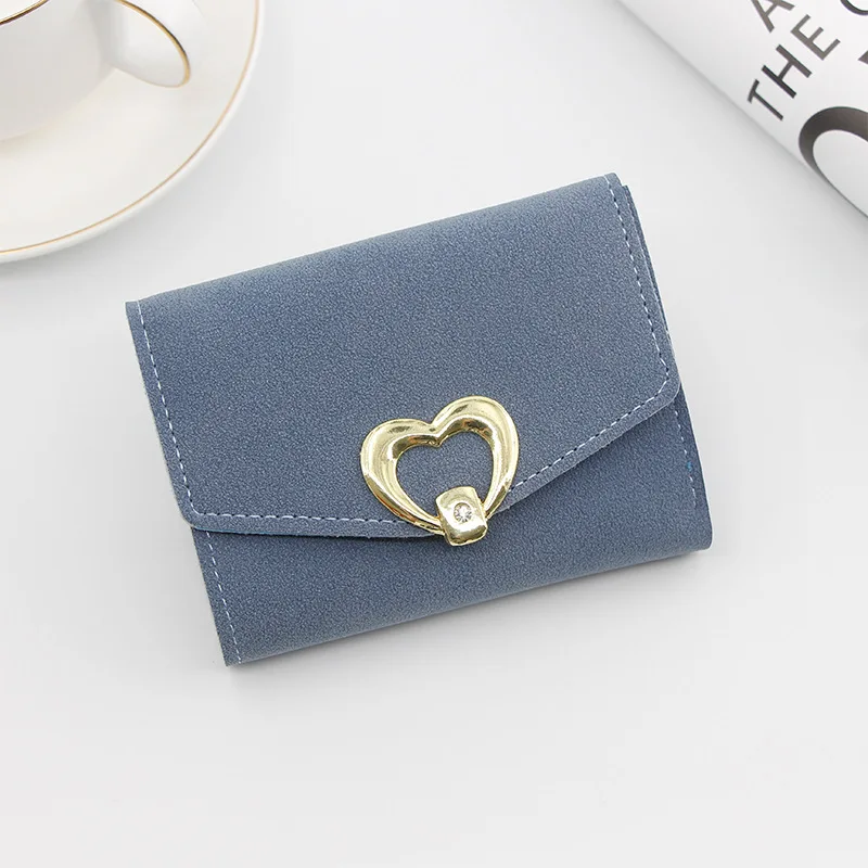 Модный маленький кошелек Женский из матовой кожи короткий женский клатч на