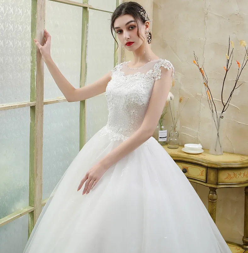 Винтажные Бальные платья с рукавами-крылышками белые свадебные цвета слоновой