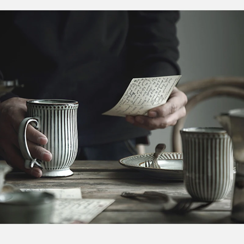 NIMITIME Ретро Керамика молока Кофе кружки бытовая вода кружка для завтрака