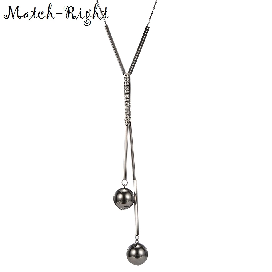 Женское Ожерелье Match Right Длинные ожерелья и подвески с бусинами ожерелье для
