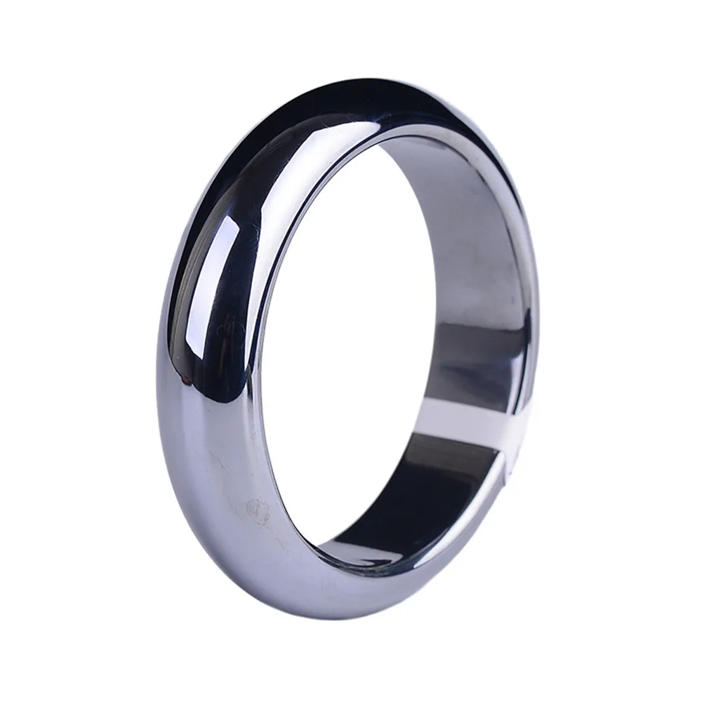 

Genuine Natural Terahertz Bracelet Bangle For Women Men Love Gift Wave Stone Beads Fashion Jewelry AAAA Inner Diameter 52mm