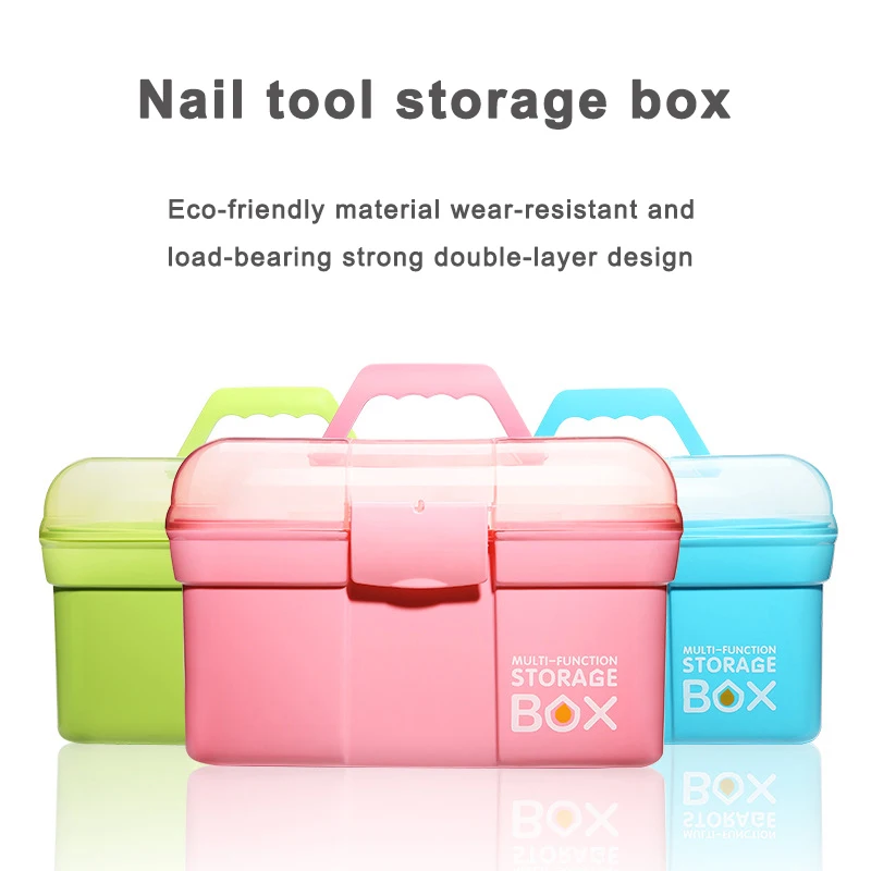 1 шт. портативная коробка для инструментов маникюра чехол хранения косметики