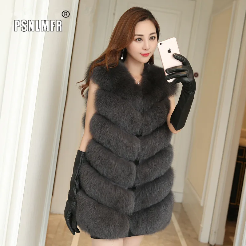 

Hot Selling High Quality Fashion Genuine Fox Fur Vest Ladies Wholesale Price Winter Coat Women Customized Natural Fox Fur Coat