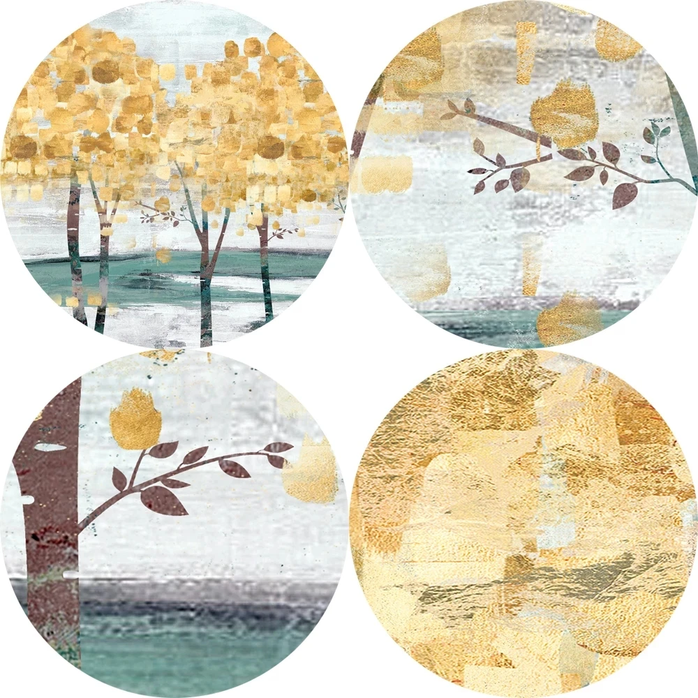 

Abstract Nordic Wall Art Canvas Prints Golden Modern Trees Pop Art Canvas Paintings On The Wall Posters And Prints Home Decor