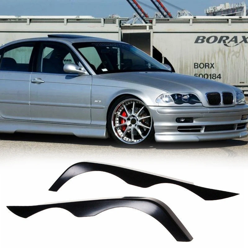 

Car Eyebrows Headlight Cover Eyelids For-BMW E46 M3 Coupe
