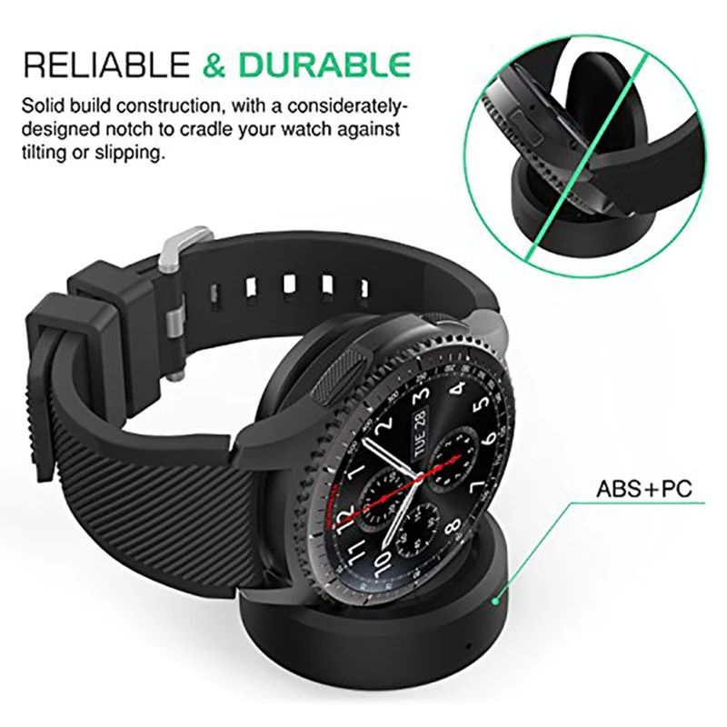 Беспроводное зарядное устройство MeterMall QI для умных часов Samsung Gear S3 S2 док-станция