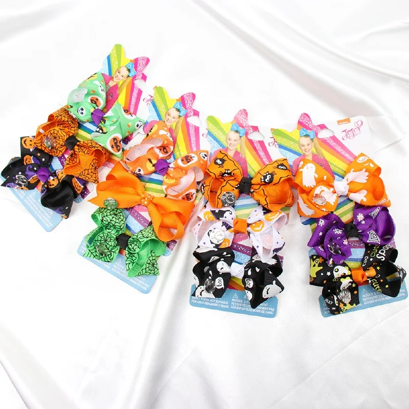 Oaoleer Женские аксессуары для волос 4 компл./упак. " Jojo Siwa Хэллоуин заколки для волос для девочек ручной работы бутик Заколки для волос праздничный головной убор