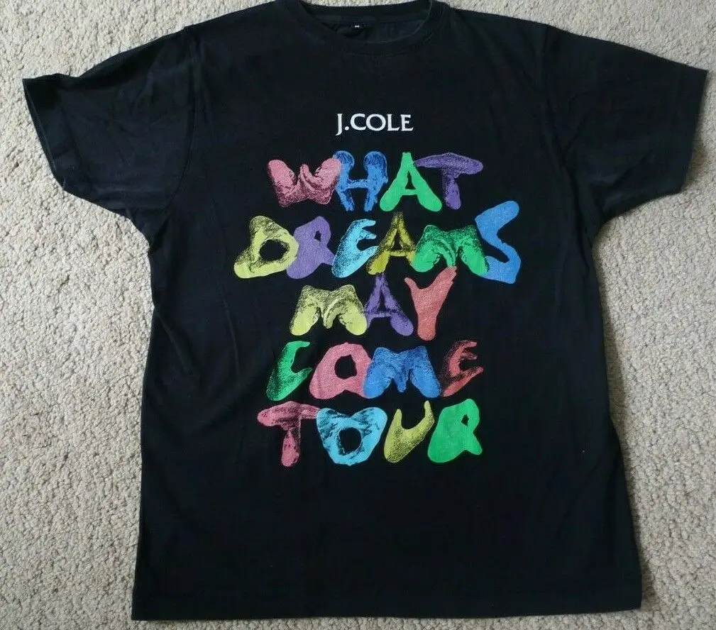 J Cole what dreams может прибыть тур футболка 2013 Wale Jay Z Roc Nation Rap размер high высокое качество