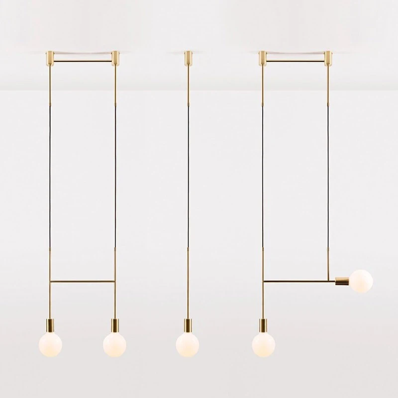 Длинная светодиодная люстра в итальянском стиле подвесной светильник черного