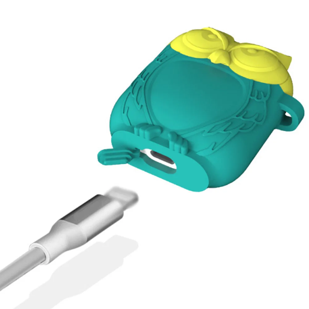 Чехол силиконовый защитный чехол с рисунком совы для беспроводной зарядки