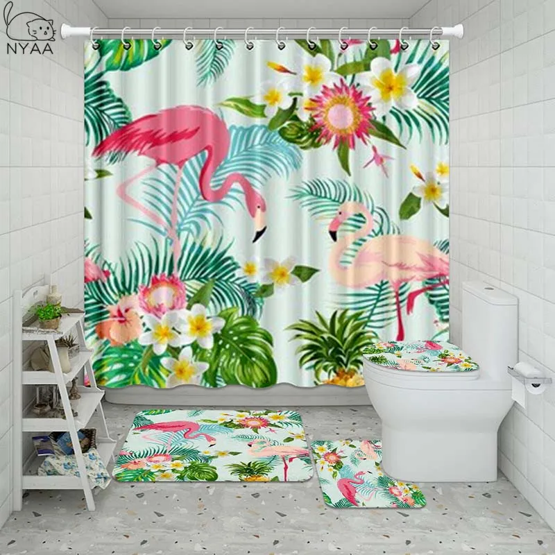 Vixm фламинго Африка ванная комната водонепроницаемый набор для занавесок душа