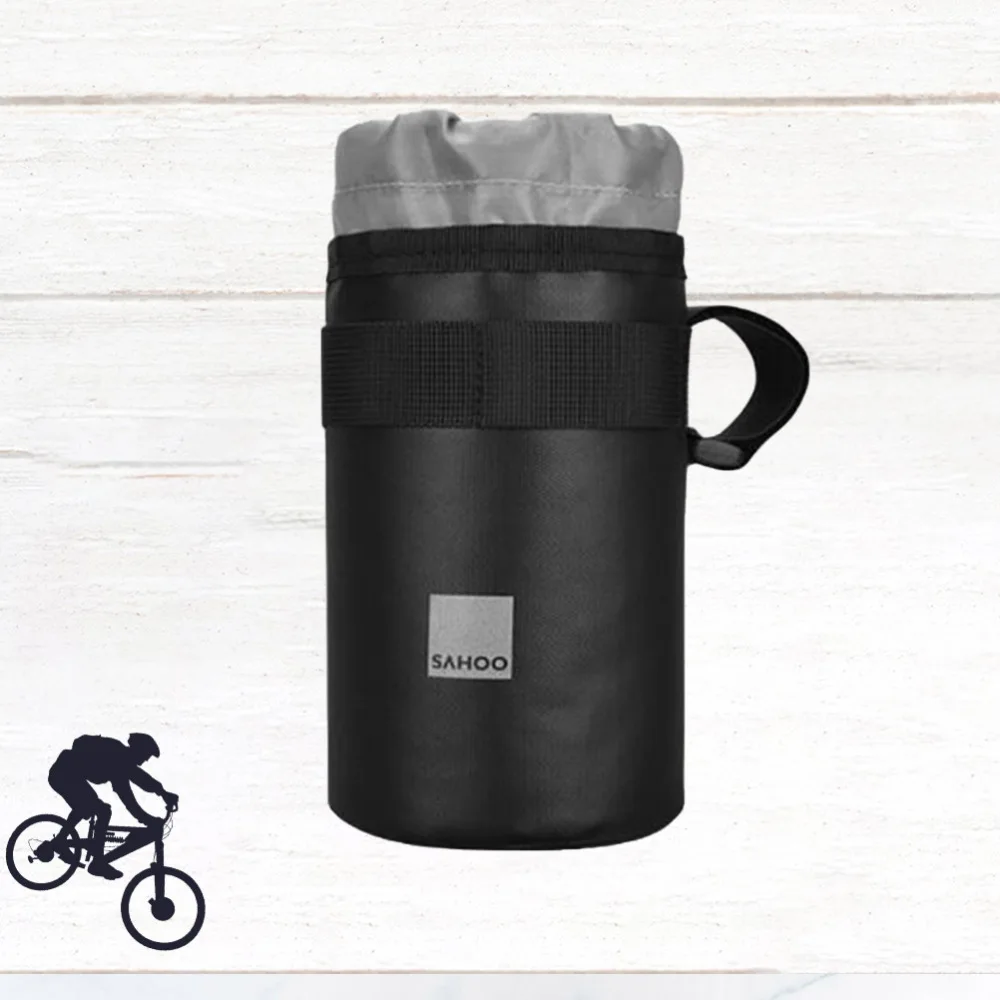 

0.5L Bike Water Bottle Storage Pouch Convenient Bottle Bag for Hiking Outdoor Travel Black