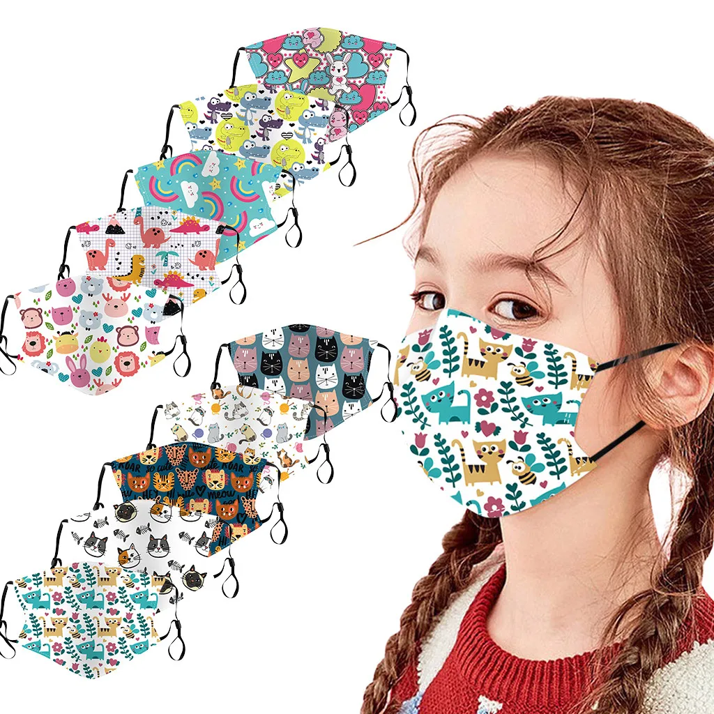 10 шт. дышащая маска для лица детей хлопковые маски улицы Пылезащитная