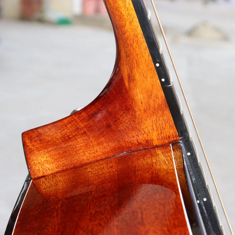 rot 6 saiten elektrische akustische gitarre 40 inch cutway design hochglanz finish folk gitarre kann hinzufügen eq mit fehler blase harter fall f