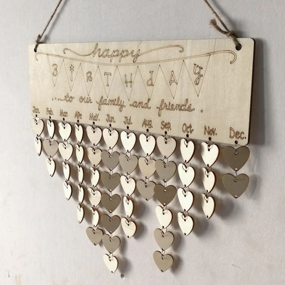 Новинка Лидер продаж деревянный Ежедневник с табличкой на день рождения