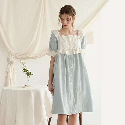 

Пижамный комплект Женский винтажный с цветочным принтом и коротким рукавом