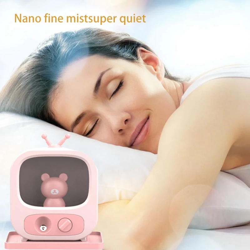 

Air Humidifier,Mini Portable USB Battery Cool Mist Humidifiers Night Light Purify Silent Aroma Diffuser for Home Bedroom