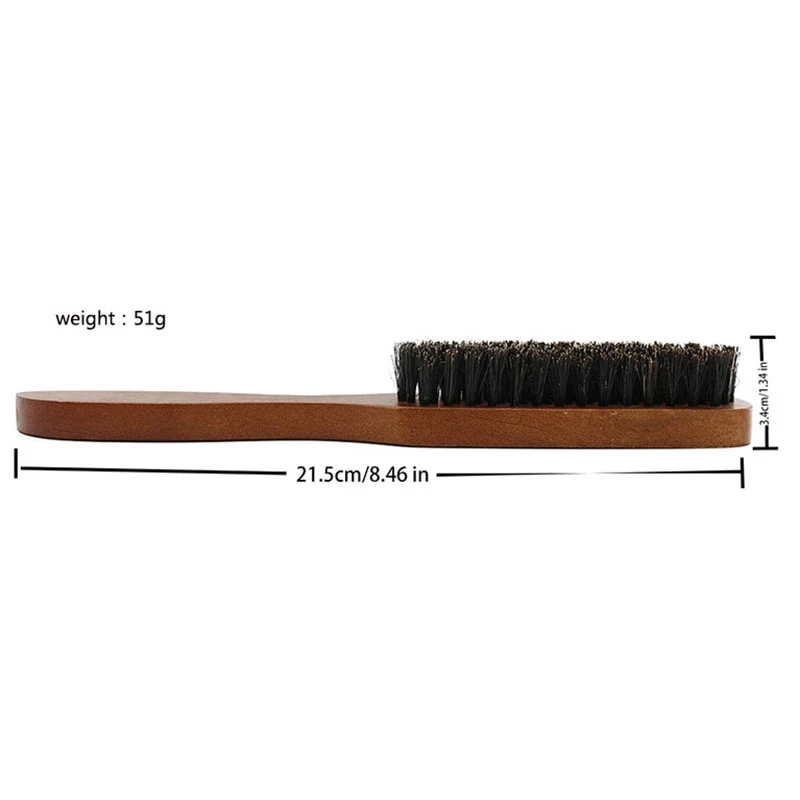 

Portable Beard Brush with Wooden Handle Men's Facial Beard Comb Multifunctional Shaving Comb Shaving Cleaning Tool