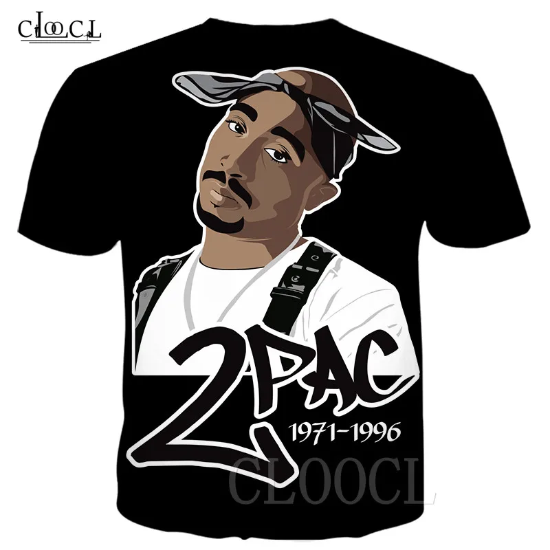Футболка Rapper 2Pac Tupac в стиле хип-хоп Модный свитшот с 3D-принтом для мужчин и женщин