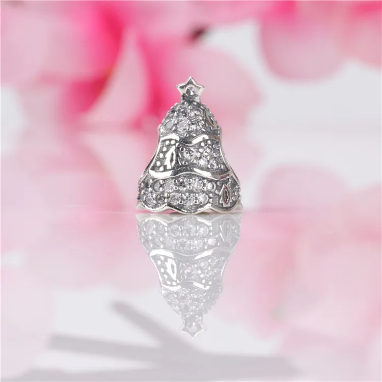

Hot Sale 925 Sterling Silver Christmas tree beads Fit Original Bracelet Women Jewelry Making Gift
