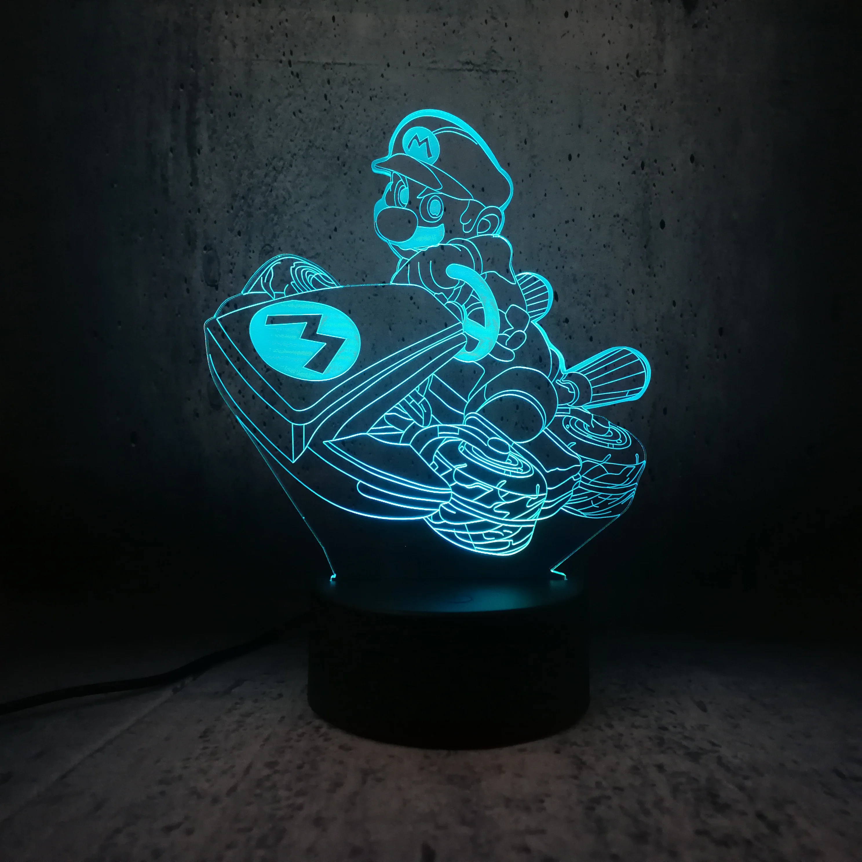 Супер Марио фигурка игры 3D светодиодная USB лампа Акриловая Новинка Светодиодное